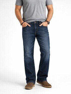 American Eagle Classic Dark Wash Original Bootcut Cotton Denim Jean Mens 39x31.5